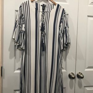 Blue striped dress